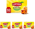 Lipton Decaf Black Tea Bags, Hot or Iced Caffeine Free Tea, 50 Tea Bags (Pack of 4)