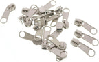 Leekayer 50PCS #5 Gray Pulls for Nylon Coil Zippers Metal Zipper Sliders for Jacket Luggage Purses Bags Bulk(Gray) Metal Slider for Zipper
