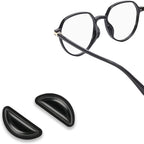 12 Pairs Airbag Cushioned Eyeglass Nose Pads, Adhesive Anti-Slip Nose Pads, Soft Silicone Nose Pad with Enhanced Sticky Backing for Glasses, Sunglasses, Eyewear (12 Black Pairs)