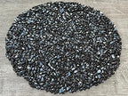 Wholesale Natural Semi Tumbled Hematite Gemstone Chips, Hematite Crushed Mini Crystals, Undrilled Crystal Chips (Hematite Small, 0.5 Pound)