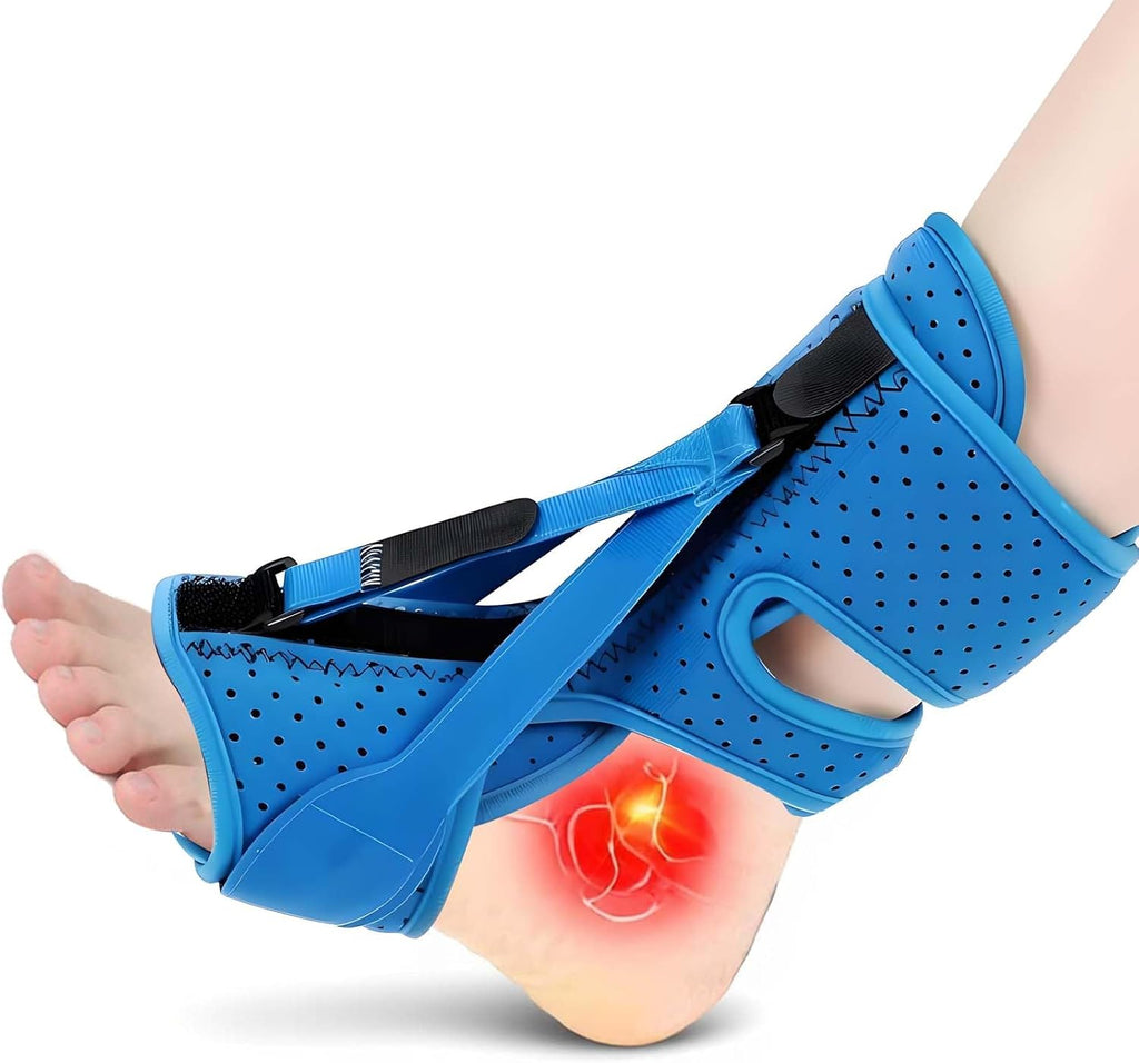 Upgrade Plantar Fasciitis Night Splint, Blue Adjustable Foot Brace for Sleeping Relief Men Women, Achilles Tendonitis Drop Cure, Dorsal Calf Stretcher Walker Boot Support, Heel Spur Pain 2026 New