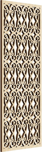 9 3/8"W x 24 3/8"H x 1/4"T Lakefield Decorative Fretwork Wood Wall Panels, Birch