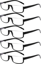 Kerecsen Half Frame Reading Glasses for Men & Women, Lightweight Comfort-Fit Design with Spring Hinges