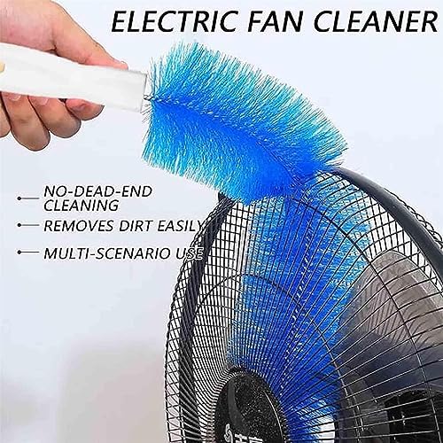 Flexible Fan Dusting Brush, Non-Disassembly Fan Cleaning Brush, Bendable Multi Purpose Crevice Brush, Microfiber Duster, for Sewer, Screen Window, Blinds, Various Small Gap, Clean Gap Easily (Gray)