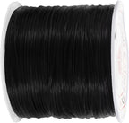 FOMIYES 0.6mm Elastic Hair Extension Thread 1 Roll of Stretchy Invisible String for Beading DIY Hair Accessories and Bundles Sturdy No-Trace Design for Extensions and Jewelry Making