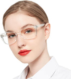 OCCI CHIARI Modern Big Frame Reading Glasses for Women Square Readers(Clear 2.0x) 1.0 1.25 1.5 1.75 2.0 2.25 2.5 2.75 3.0 3.5 4.0 5.0 6.0