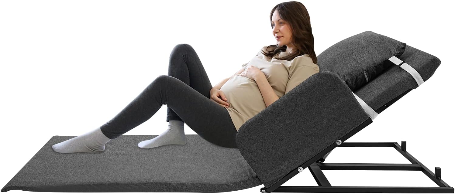 Electric Lifting Backrest for Bed,Soft Cushion, 600W 2-80° Adjustable Portable Electric Lifting Backrest with Armrests,330 lbs Capacity for Easily Getting up, Pregnant Women and Patients (Gray)