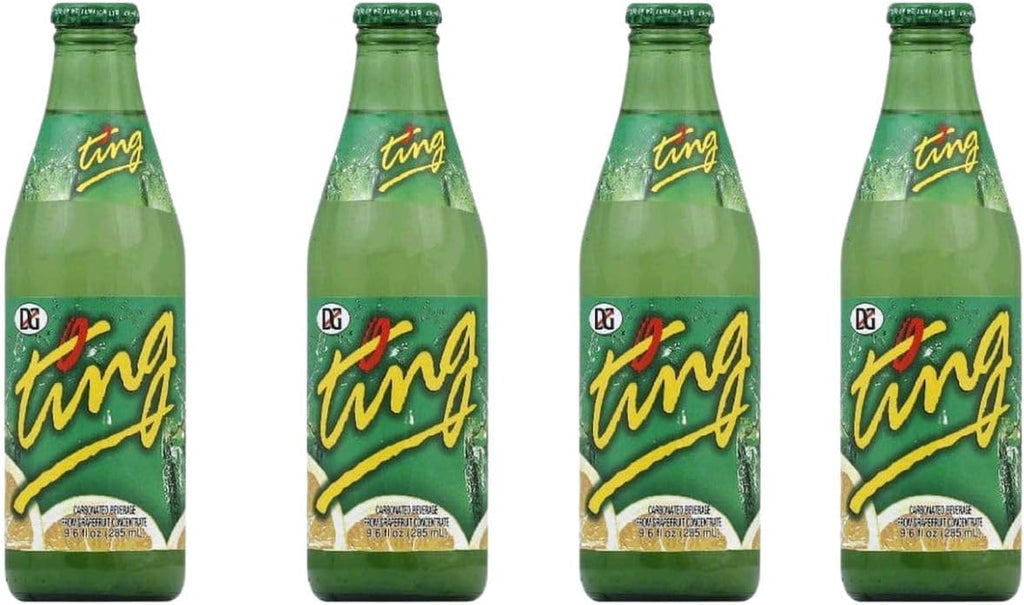 Ting, Sparkling Jamaican Grapefruit Flavored Beverage, 10.14oz Glass Bottle (Pack of 4 Total of 40.56 Fl Oz)