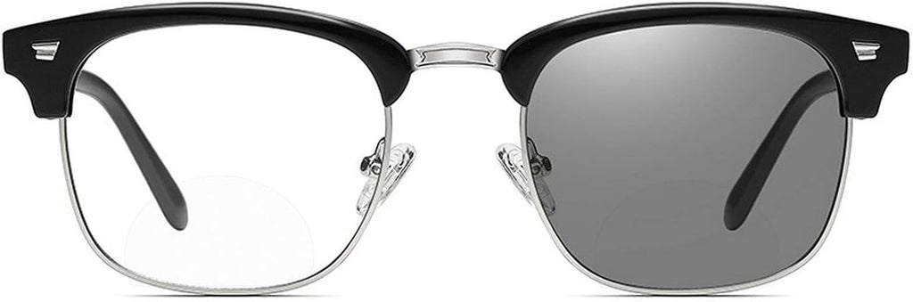 willochra Bifocal Transition Photochromic Rectangular Frame Reading Glasses For Men Women Sunglasses Readers UV400