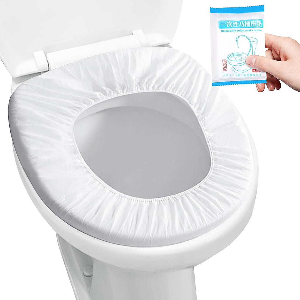 20pcs Quality Disposable Toilet Seat Covers, Portable Travel Toilet Seat Mats Pads for Public Toilets Hospital Hotel, Healthy White Toilet Seat Cushions for Men Women Girls, Each Wrapped Individually