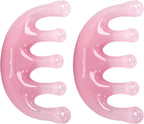 Scalp Massage Tool Head Massager. Resin Massage Comb Gua Sha Fascial Tools for Scalp Care Hair Growth Stress Relax Headaches Meridian Acupoint Treatment Trigger Point Therapy. (Pink)