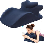 MOONYOOY Memory Foam Ergonomic Wedge Pillow for Sleeping, Acid Reflux & GERD Relief - Elevation Bed Support Pillow for Back Pain, Post Surgery Recovery, Reading with Removable Washable Cover
