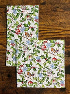 IHR Ideal Home Range Party Napkins Disposable 3-Ply Paper Lunch Napkin Pack, 6.5" x 6.5", Christmas Holly, 20-Count
