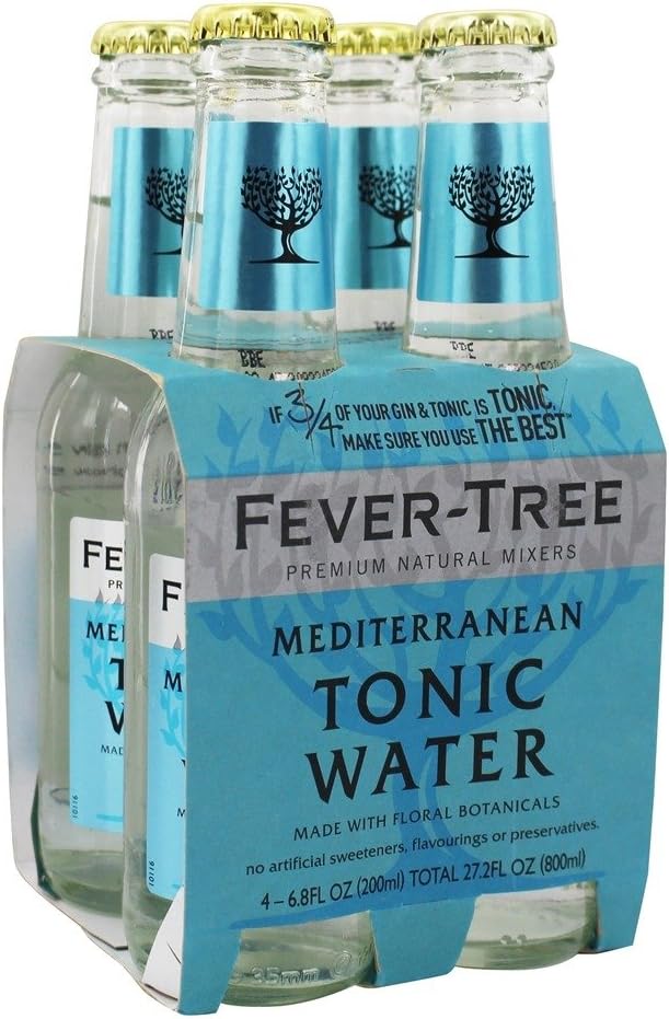 Fever Tree Mediterranean Tonic Water, 6.8 Fluid Ounce - 24 per case.