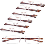 GUD Reading Glasses 7 Pairs Rimless Readers Women Men Reading Eyeglasses