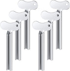 ZOCONE Toothpaste Squeezer, 6pcs Metal Tube Squeezer Key Stainless Steel Toothpaste Roller Tube Wringer for Paint, Cream, Cosmetic and Hair Dye(E)