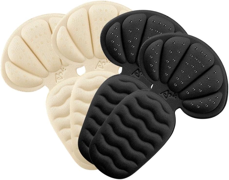 Gatuida 2 Pairs Heel Pads Anti-Skid Heel Grips T-Shaped Heel Cushions Shoe Inserts Replaceable Heel Stickers Adhesive Heel Protectors for Heel Loose Shoes Women