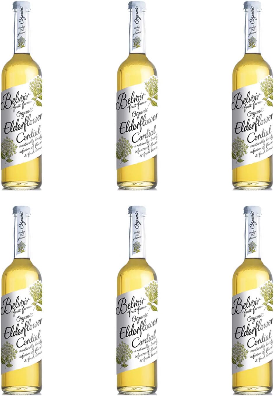 Belvoir Organic Elderflower Cordial 500ml (Pack of 6)