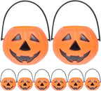 SAFIGLE Mini Pumpkin Candy Bucket 1.23 Inch Plastic Trick or Treat Pail Portable Candy Holder and Tabletop Decoration for Halloween Kids Party