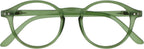 OPULIZE REY Reading Glasses for Women Men, Retro Round Frame with Spring Hinges, Matte Green +1.00 (Pack of 1)