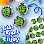 30 x Edible Cupcake Toppers – Hulk Hero Logo Party Collection of Edible Cake Decorations | Edible Wafer Sheet