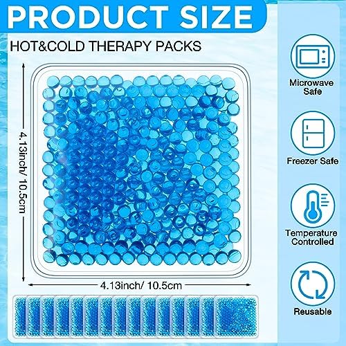 TrelaCo 30 Pack Blue Small Ice Packs for Injuries Reusable Mini Boo Boo Gel Bead Ice Pack Soft Cold Packs Cold Hot Compress for Pain Relief Wisdom Teeth Breastfeeding, Tired Eyes Face Neck