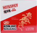 WeiLong Konjac Snack, Spicy Hot Strips, Spicy Snacks Latiao La tiao, Chinese Snacks Moyushuang, Spicy Flavor, 卫龙辣条，魔芋爽(香辣), 18g*20 Bags, Pack of 1