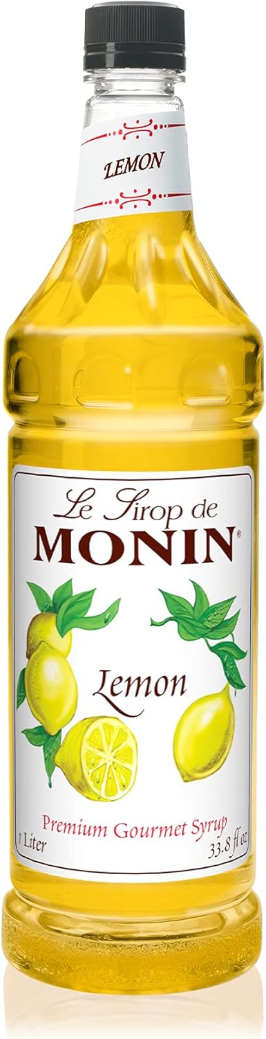 Monin - | Premium Syrup for Lemonades, Soothing Lavender & Citrus Flavored Syrup, Coffee Syrup, Natural Flavor Drink Mix, Simple Syrup for Coffee, Cocktails, Soda, & More, Gluten-Free, Clean Label (1 Liter)