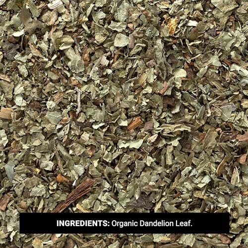 Frontier Co-op Organic Dandelion Leaf, Cut and Sifted - Dried for Loose Tea, Caffeine-Free Coffee Alternative, or Powder Supplement Capsules - Kosher | 16 Ounce (Pack of 1)
