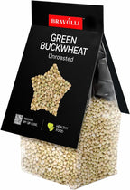 Yarmarka Raw Green Buckwheat Groats 12.35 oz (pack of 2) Whole Grain, Sproutable, Naturally Gluten-Free, Vegan, High Fiber Ancient Grain - Bravolli Line