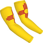 Flag Arm Sleeves New Mexico State Flag Compression Arm Sleeves for Unisex Tattoo Cover Up Cooling Arm Sleeve 1 Pair