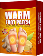 1box Foot Heat Patches Foot Warmer Relieve Fatigue, Improve Blood Circulations, and Keep Feet Warm for Hours