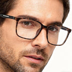 BLUEMOKY Blue Light Reading Glasses for Men，Sport Square Frame Readers, Anti Glare Computer Glasses