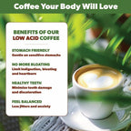 Low Acid Organic Coffee – Whole Bean, Mold-Free & Stomach Friendly by Java Planet, Peruvian Single Origin Decaf Coffee, Medium Dark Roast, Water Process, Smooth Full Flavored, 1LB Bag