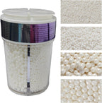 EPHVODI Sprinkles for Cake Decorating, White Pearl Sugar Sprinkles for Cupcake Toppers Wedding Party Halloween Christmas Supplies, 4 Sizes Sprinkles Mix