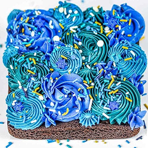 Hanukkah Sprinkles for Cake Decorating, Cupcake Decorating and Baking in Blue and Gold Jimmies, Confetti Quin, Sugar Pearl with Stars of David Sprinkles for Ice Cream, Donuts