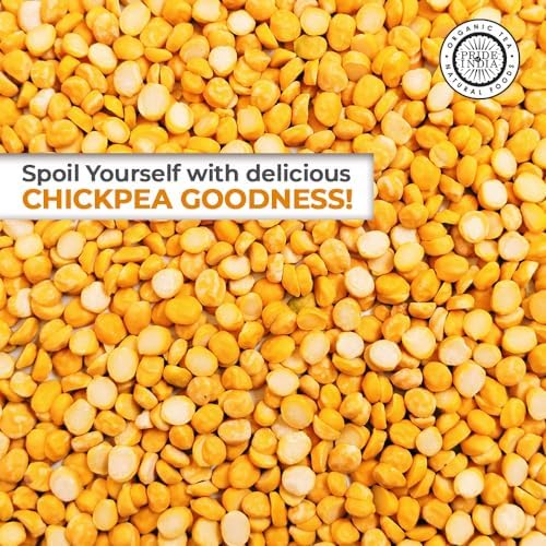 Pride Of India - Indian Split Yellow Chickpea Lentils - Protein & Fiber Rich Chana Dal, 3.0 Pound Jar