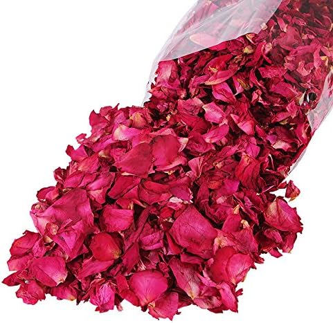 TooGet Flower Petals and Buds Variety Rose 4 Bags Includes Rose Peta Flowers Buds Rosa Damascena Golden-Rim Green Tea Bulk Flowers