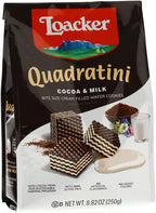 Loacker Quadratini Cocoa & Milk, 8.82 oz