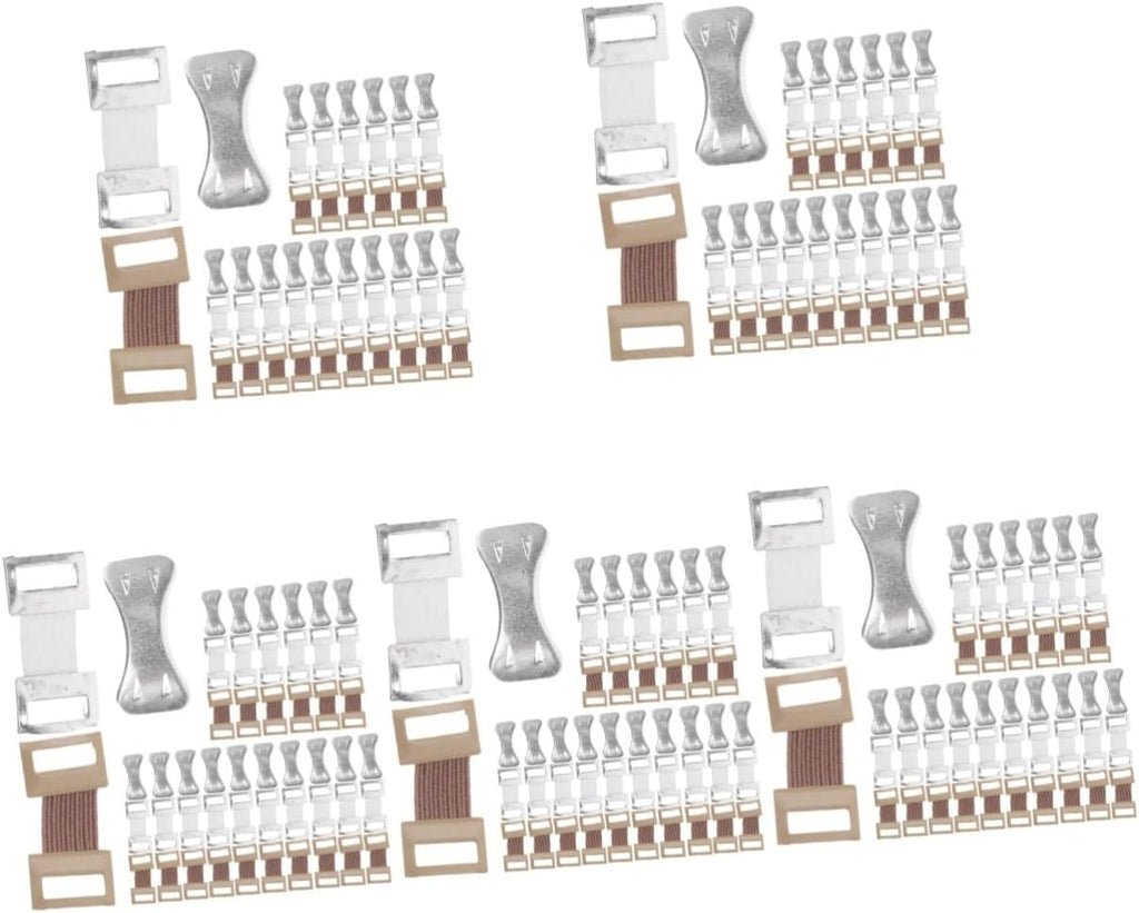 FOMIYES 250sets Aluminum Bandage Buckles Metal Fasteners Reusable Clips for Elastic Compression Wraps