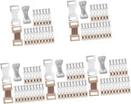 FOMIYES 250sets Aluminum Bandage Buckles Metal Fasteners Reusable Clips for Elastic Compression Wraps