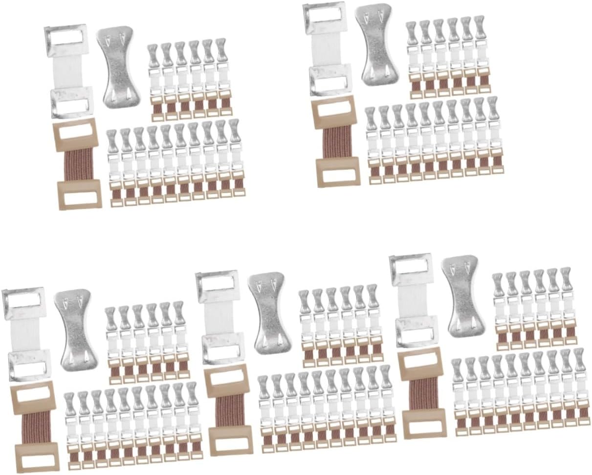 FOMIYES 250sets Aluminum Bandage Buckles Metal Fasteners Reusable Clips for Elastic Compression Wraps