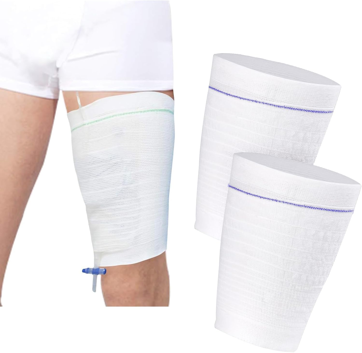 2 PCS Catheter Leg Bag Holder Stay in Place Urine Bags for Legs Catheter Bag Holder Catheter Supplies for Men or Women, Catheter Stabilization Device