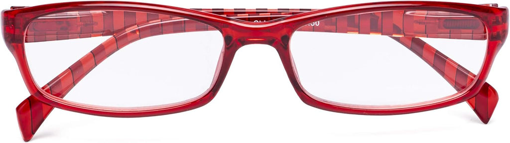 CessBlu Ladies Reading Glasses Striped Design Reader Eyeglasses for Women Reading