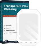 Ceeport Transparent Film Dressing 6'' x 8'', 20 Packs Waterproof Wound Bandage Adhesive Patches, Wound Cover Patches for Post Surgical Shower, IV Shield, Tattoo Aftercare Bandage