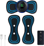 Mini Massager with 2 Pads,Rechargeable Intelligent EMS Massage Patch,8 Massage Modes,19 Intensity Levels for Neck, Back, Legs and Arms (1PCS)