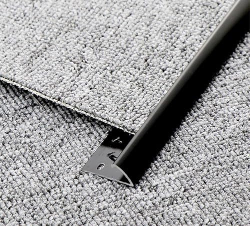 Z-Type Aluminum Transition Strip for Wood to Carpet/Tiles - 90cm Durable Floor Edging Trim(Gold)