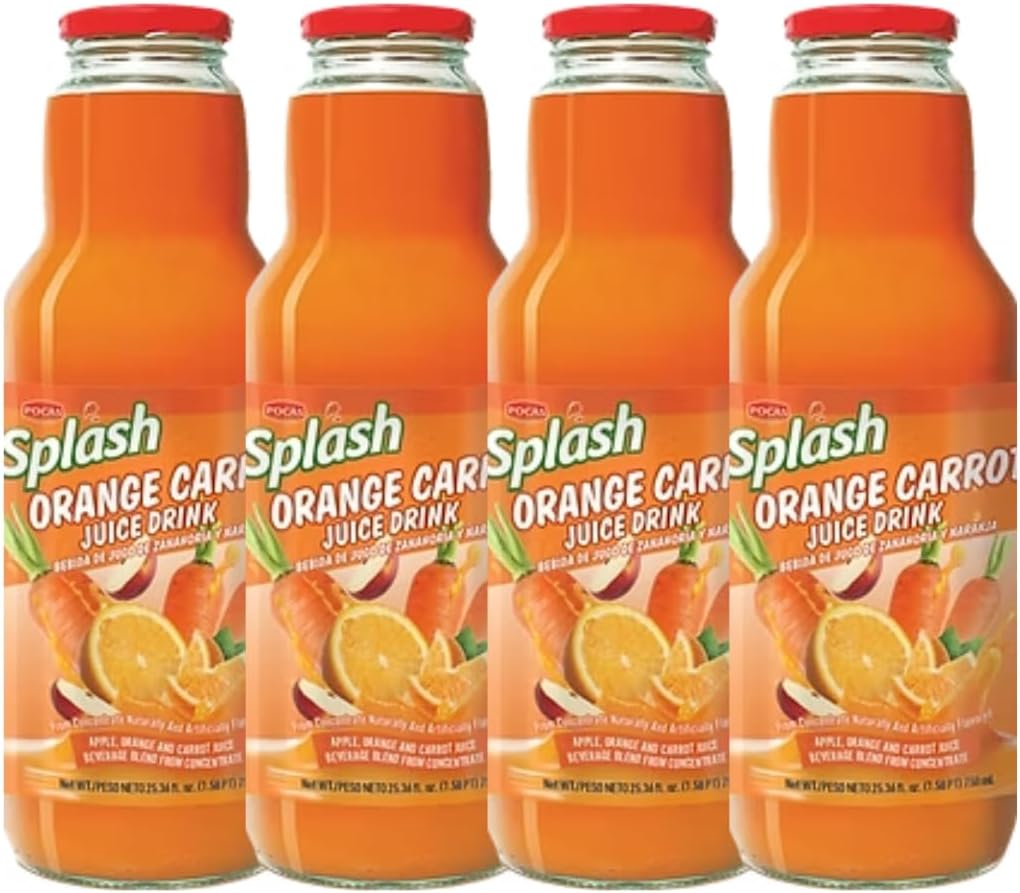SPLASH Orange Carrot Juice Drink 750ml, 4 Pack