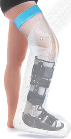 Asunby Waterproof Cast Covers for Shower Leg Adult Full long leg Protection to Wounds, Keeps Cast and Bandage Dry Bath,Watertight Cast Bag Showering for Surgery Foot, Ankle, Knee Burns Reusable
