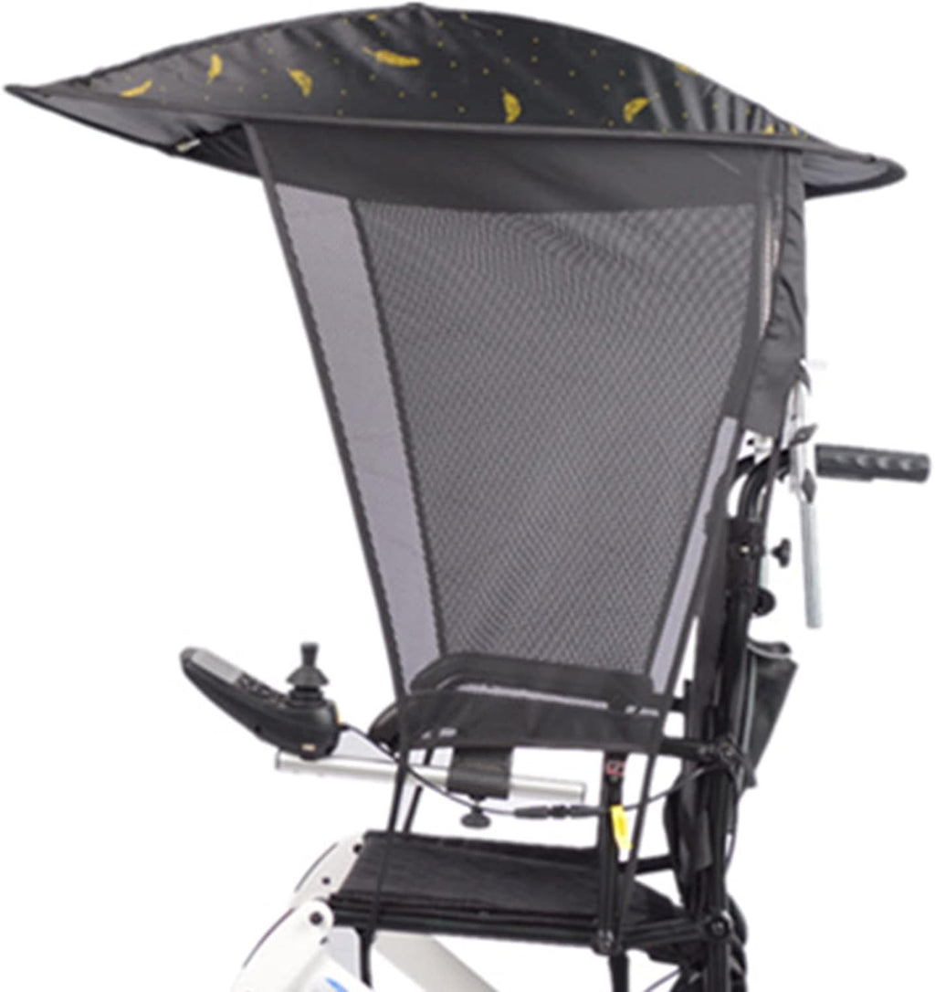 Electric Wheelchair Umbrella Canopy - Universal Sun Shade Rain Cover, Resistant Protection Awning with Clamp Stand for Most Wheelchairs